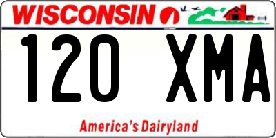 WI license plate 120XMA