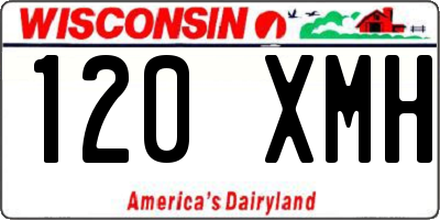 WI license plate 120XMH