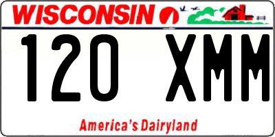 WI license plate 120XMM
