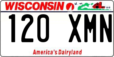 WI license plate 120XMN