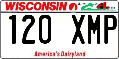 WI license plate 120XMP