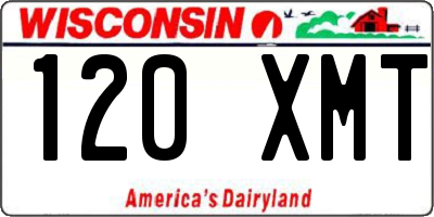 WI license plate 120XMT