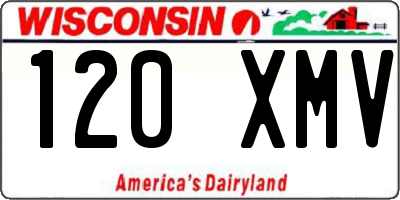 WI license plate 120XMV