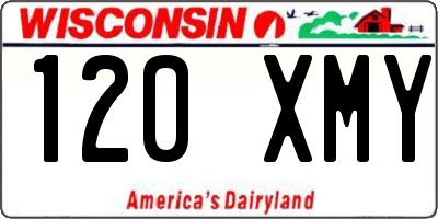 WI license plate 120XMY