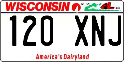 WI license plate 120XNJ