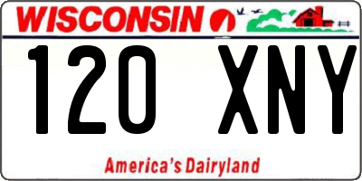 WI license plate 120XNY