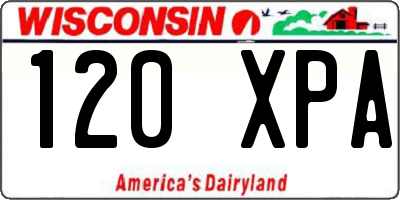 WI license plate 120XPA