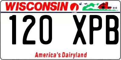 WI license plate 120XPB