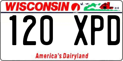 WI license plate 120XPD