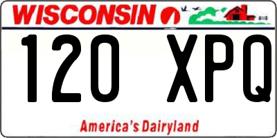 WI license plate 120XPQ