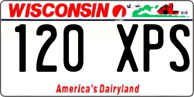 WI license plate 120XPS