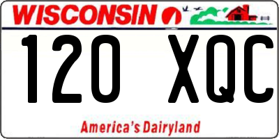 WI license plate 120XQC
