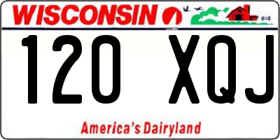 WI license plate 120XQJ