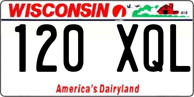 WI license plate 120XQL