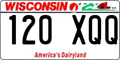 WI license plate 120XQQ