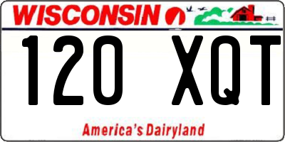 WI license plate 120XQT