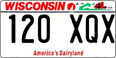 WI license plate 120XQX