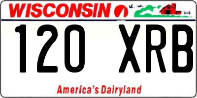WI license plate 120XRB