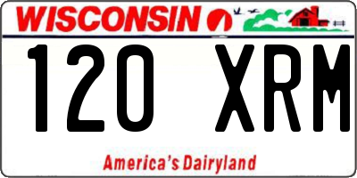 WI license plate 120XRM