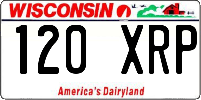 WI license plate 120XRP