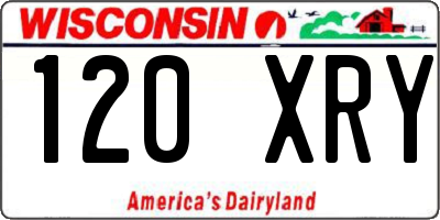 WI license plate 120XRY