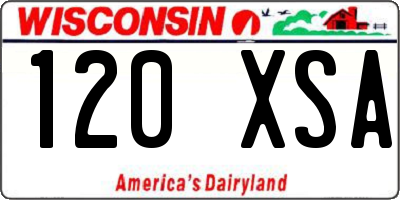 WI license plate 120XSA