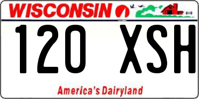 WI license plate 120XSH