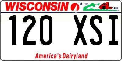 WI license plate 120XSI