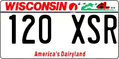 WI license plate 120XSR