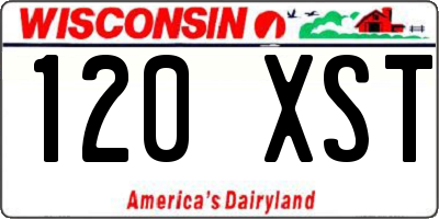 WI license plate 120XST