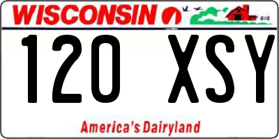 WI license plate 120XSY