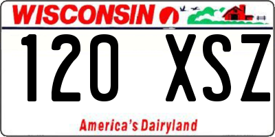 WI license plate 120XSZ
