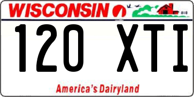 WI license plate 120XTI