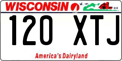 WI license plate 120XTJ