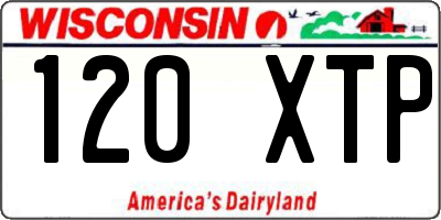 WI license plate 120XTP