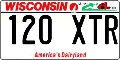 WI license plate 120XTR