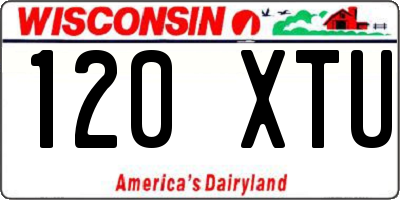 WI license plate 120XTU