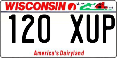 WI license plate 120XUP