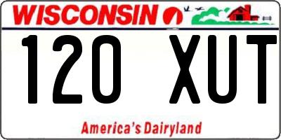 WI license plate 120XUT