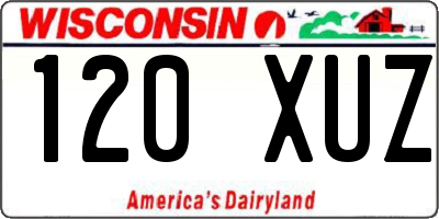 WI license plate 120XUZ