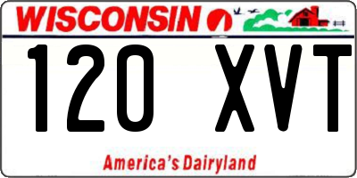 WI license plate 120XVT