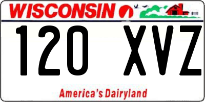 WI license plate 120XVZ