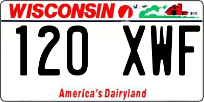 WI license plate 120XWF