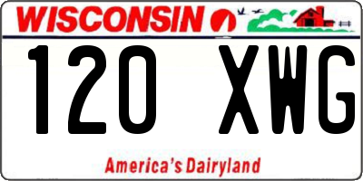WI license plate 120XWG