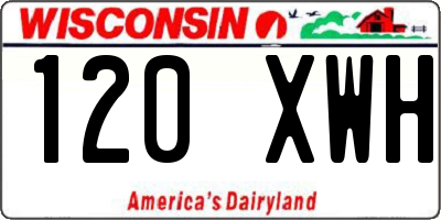 WI license plate 120XWH