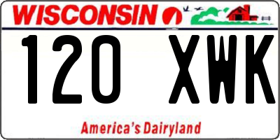 WI license plate 120XWK