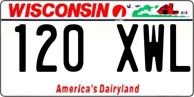 WI license plate 120XWL