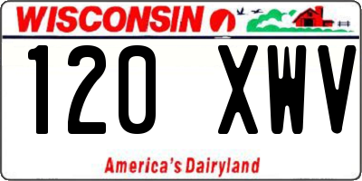 WI license plate 120XWV