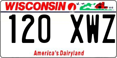 WI license plate 120XWZ