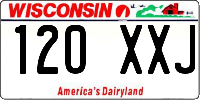 WI license plate 120XXJ